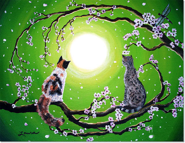 cats in the trees  art