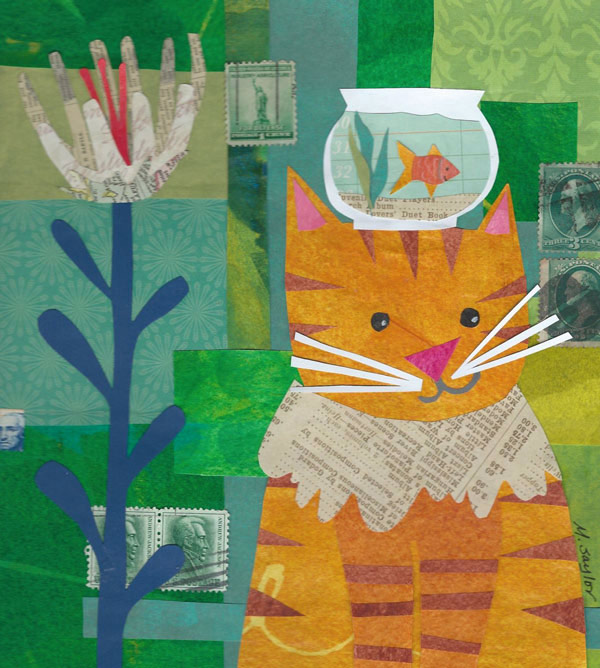 collage cat art