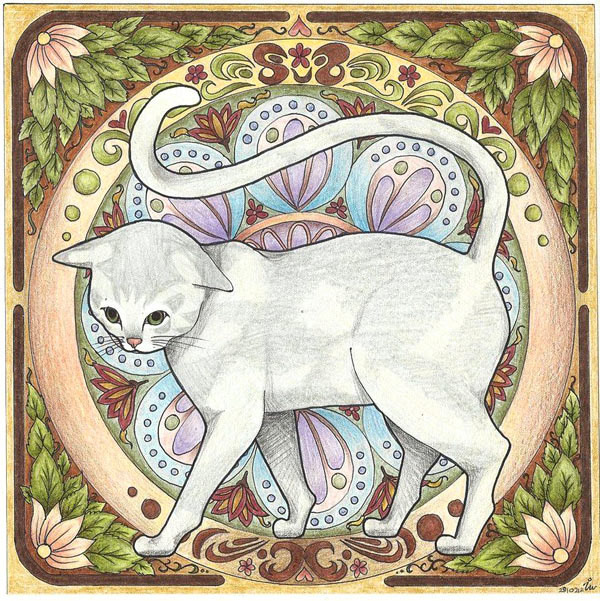 nouveau cat art