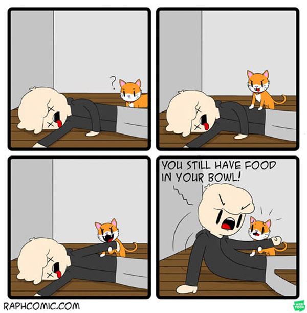cat eats you comic