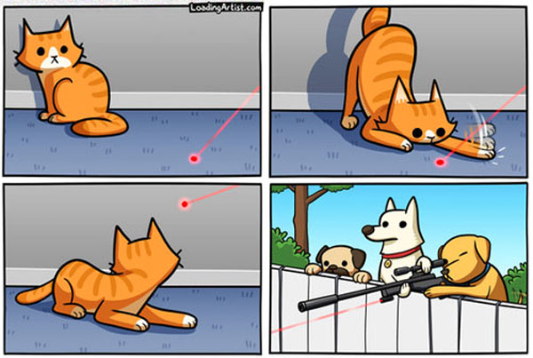 laser sight cat comic