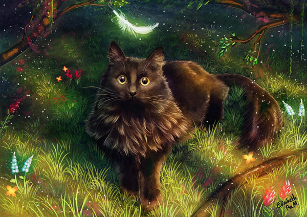black cat art