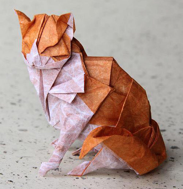 origami cat art