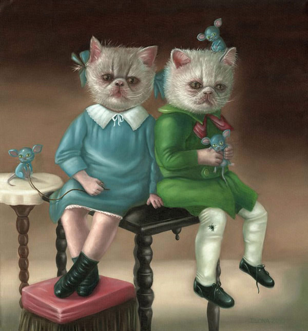 spooky kittens art
