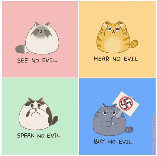 see no evil cat comic